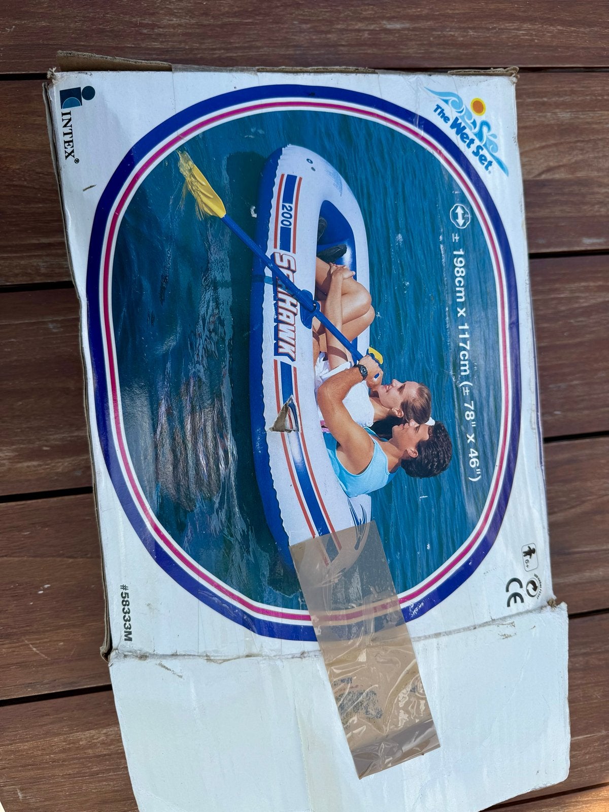 Intex Seahawk 200 opblaasboot met peddels, Ophalen of Verzenden, Zo goed als nieuw