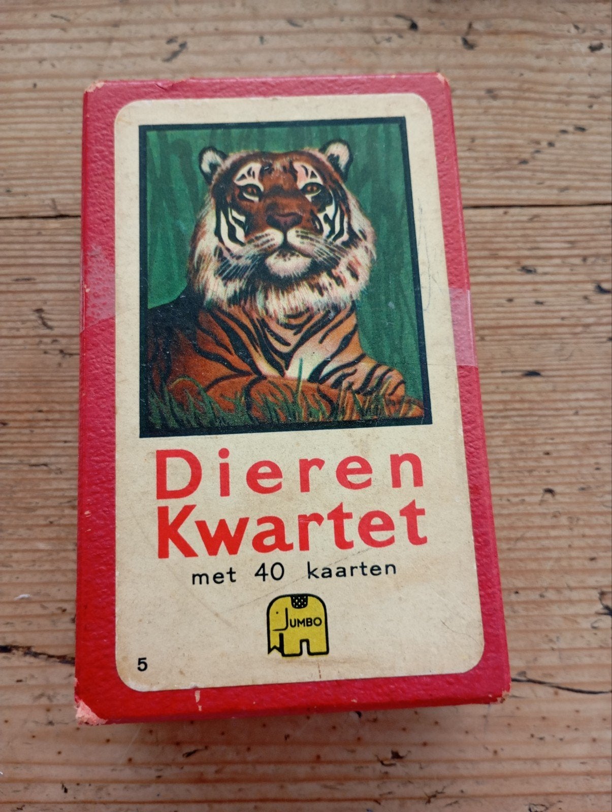 Vintage Dierenkwartet Jumbo 40 kaarten igst, Ophalen of Verzenden, Gebruikt, Overige typen