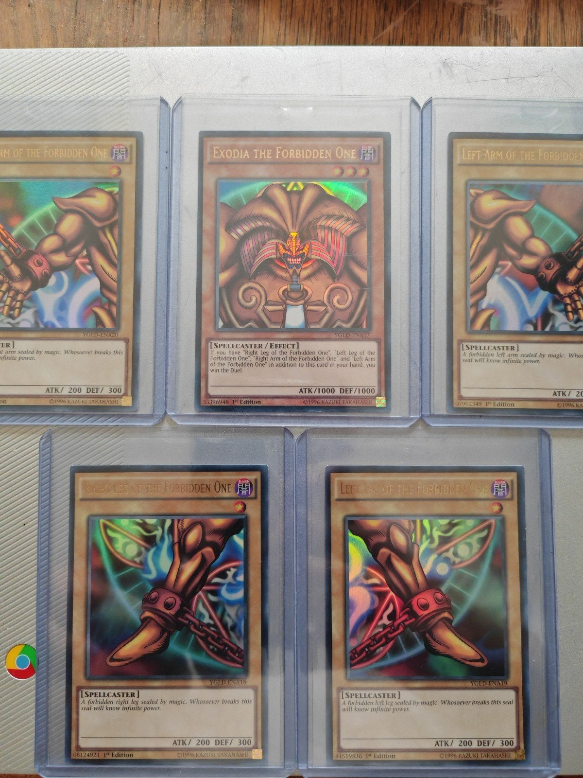 Yu-Gi-Oh! Exodia 1st edition, Hobby en Vrije tijd, Verzamelkaartspellen | Yu-gi-Oh!, Ophalen of Verzenden, Zo goed als nieuw, Meerdere kaarten