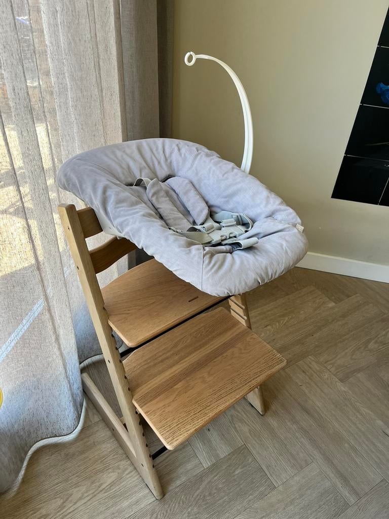 Stokke tripp Trapp newbornset + speelgoedhanger, Ophalen of Verzenden, Zo goed als nieuw, Meegroeistoel