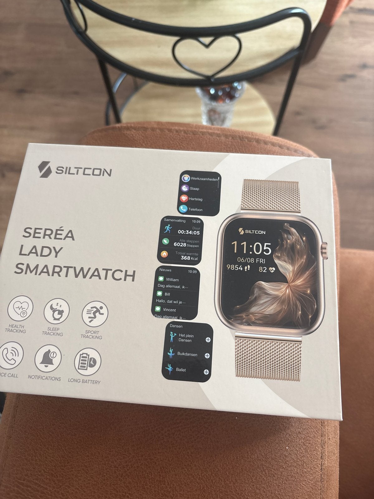 Serea Lady Smartwatch - Nieuw in doos, Ophalen, Hartslag, Nieuw, Roze
