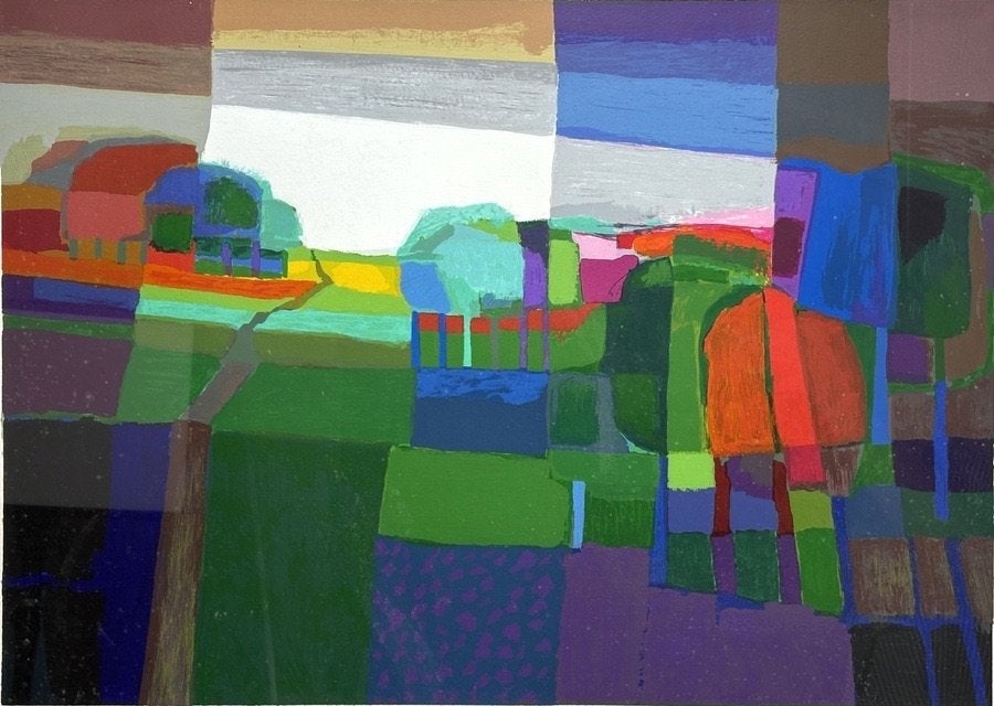 880. Zeefdruk, Ton Schulten – "In volle bloei", 1999, Ophalen of Verzenden, Zeefdruk