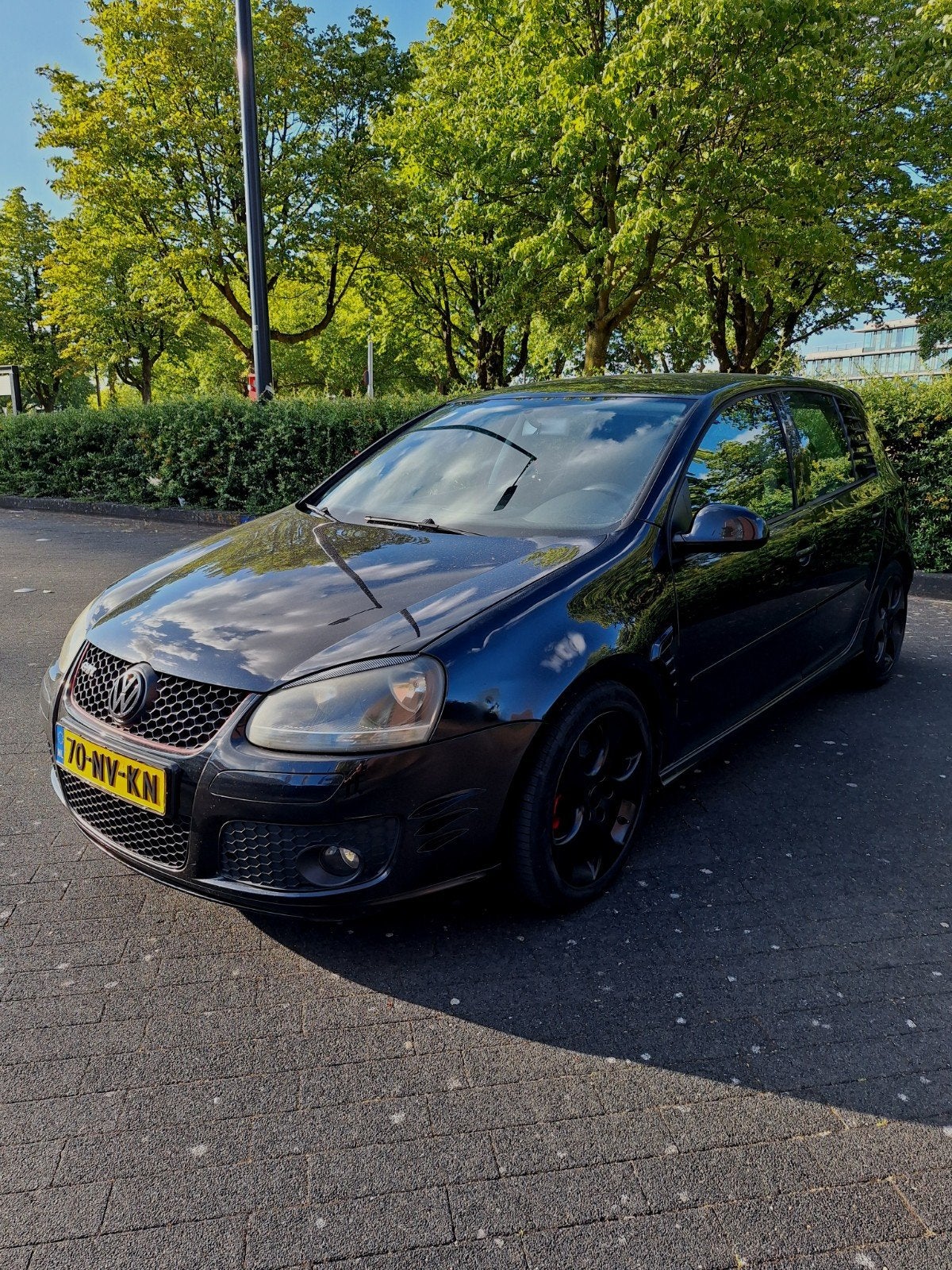 Volkswagen Golf 1.6 16V FSI 85KW 5D 2004 Zwart GTI Look Full, Auto's, Voorwielaandrijving, 4 cilinders, 620 kg, Zwart