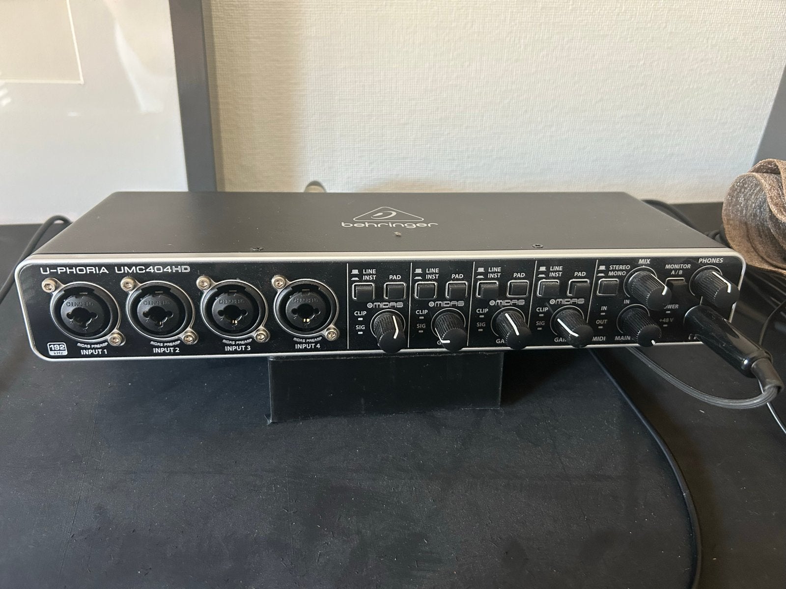 Behringer U-Phoria UMC404HD Audio Interface, Ophalen of Verzenden, Zo goed als nieuw, Minder dan 5 kanalen, Microfooningang