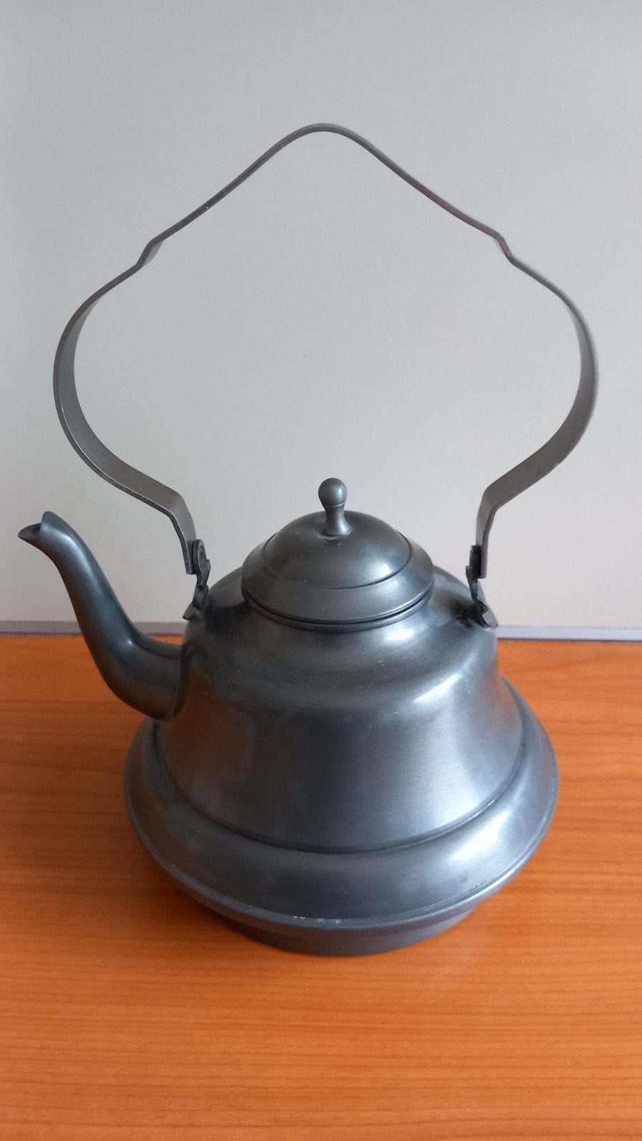 Antieke tinnen schenkkan met handvat en deksel, Antiek en Kunst, Antiek | Tin, Ophalen of Verzenden