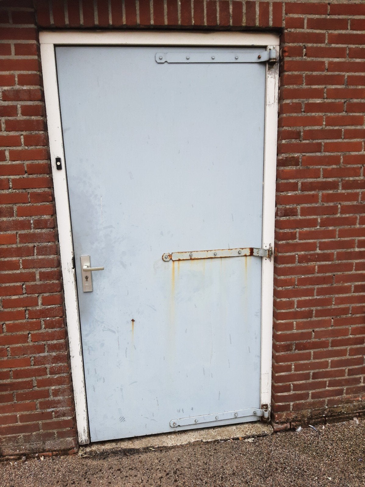 Buitendeur van hechthout met hardhouten  kozijn, Doe-het-zelf en Verbouw, Gebruikt, Buitendeur, 200 tot 215 cm, Hout