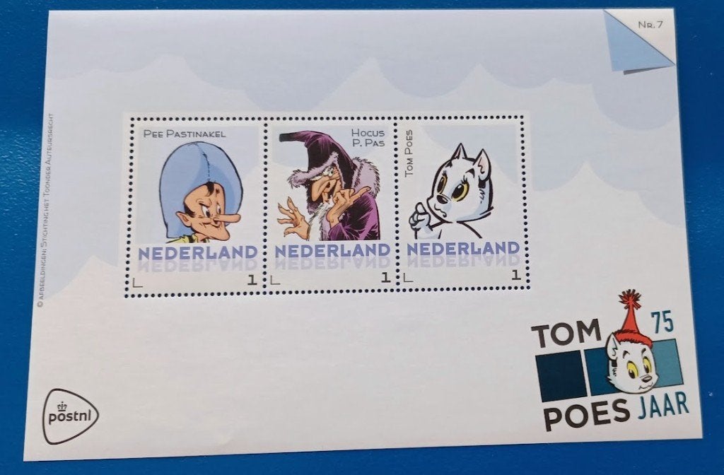 Postset 7 Tom Poes 75 jaar - Pee Pastinakel en Hocus P. Pas, Verzenden