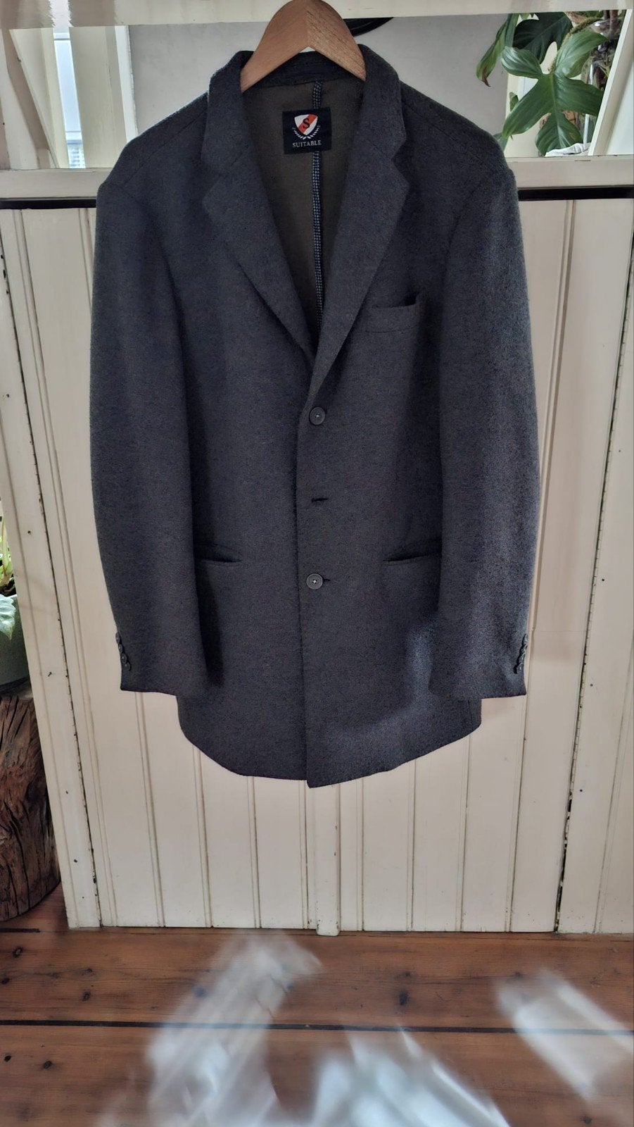 Suitable trenchcoat, maat L, nauwelijks gedragen, Kleding | Heren, Maat 52/54 (L), Ophalen of Verzenden, Grijs, Suitable