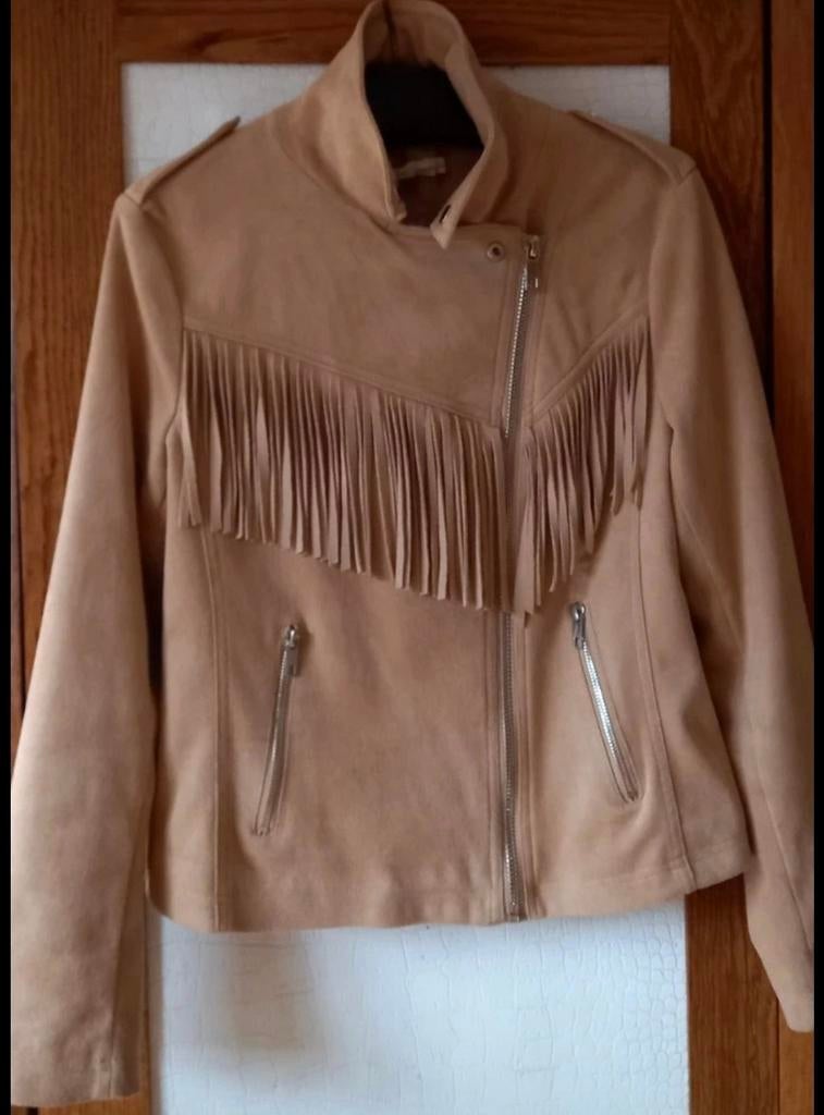 Gaaf Ibiza boho jasje, beige, Escandelle Paris, 42., Beige, Maat 42/44 (L), Ophalen of Verzenden, Zo goed als nieuw