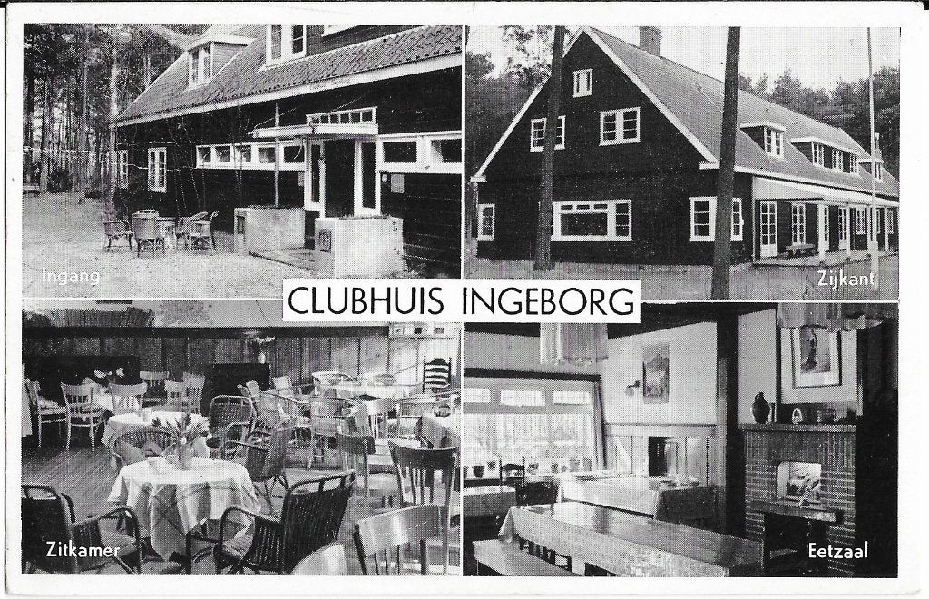 Leusden, Clubhuis Ingeborg, zitkamer, eetzaal, ingang, Verzenden, 1960 tot 1980, Gelopen, Utrecht