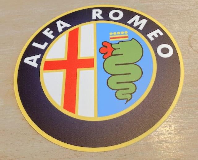 ALFA ROMEO  bord retro reclamebord 24 cm kunststof (1), Ophalen of Verzenden, Zo goed als nieuw, Auto's
