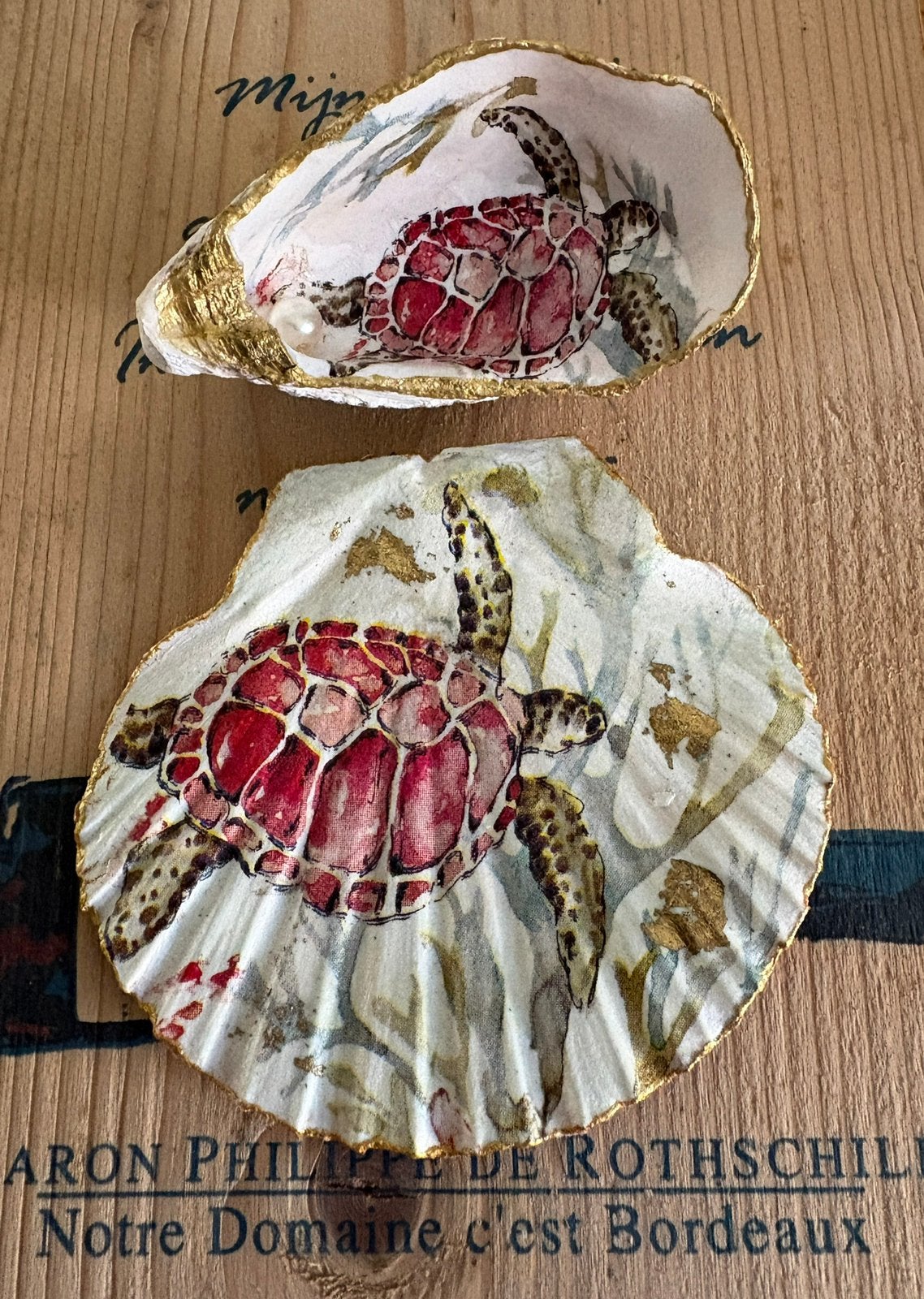 St.Jacobsschelpen en Oesterschelpen handmade gedecoreerd., Ophalen of Verzenden, Nieuw