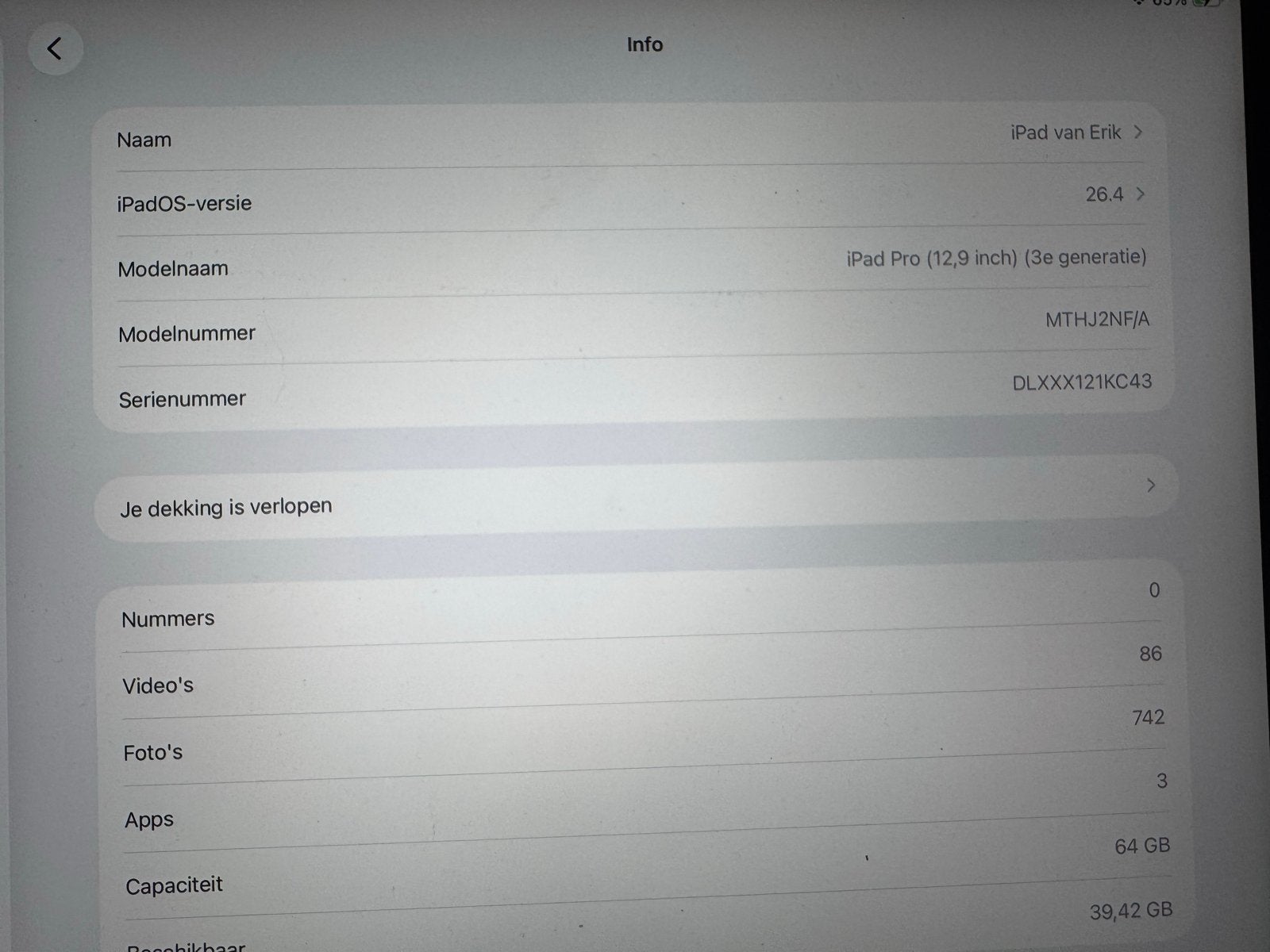 Apple iPad Pro (12,9 inch, 3e generatie) 64GB, Computers en Software, Apple iPads, Gebruikt, Apple iPad Pro, 13 inch of meer, 64 GB