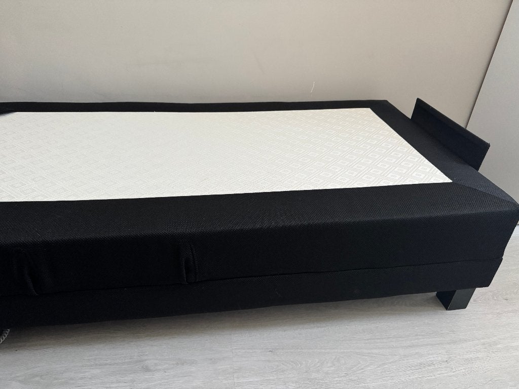 Swissbox Relax Elektrisch verstelbare boxspring, Ophalen, 90 cm, Eenpersoons, Zwart