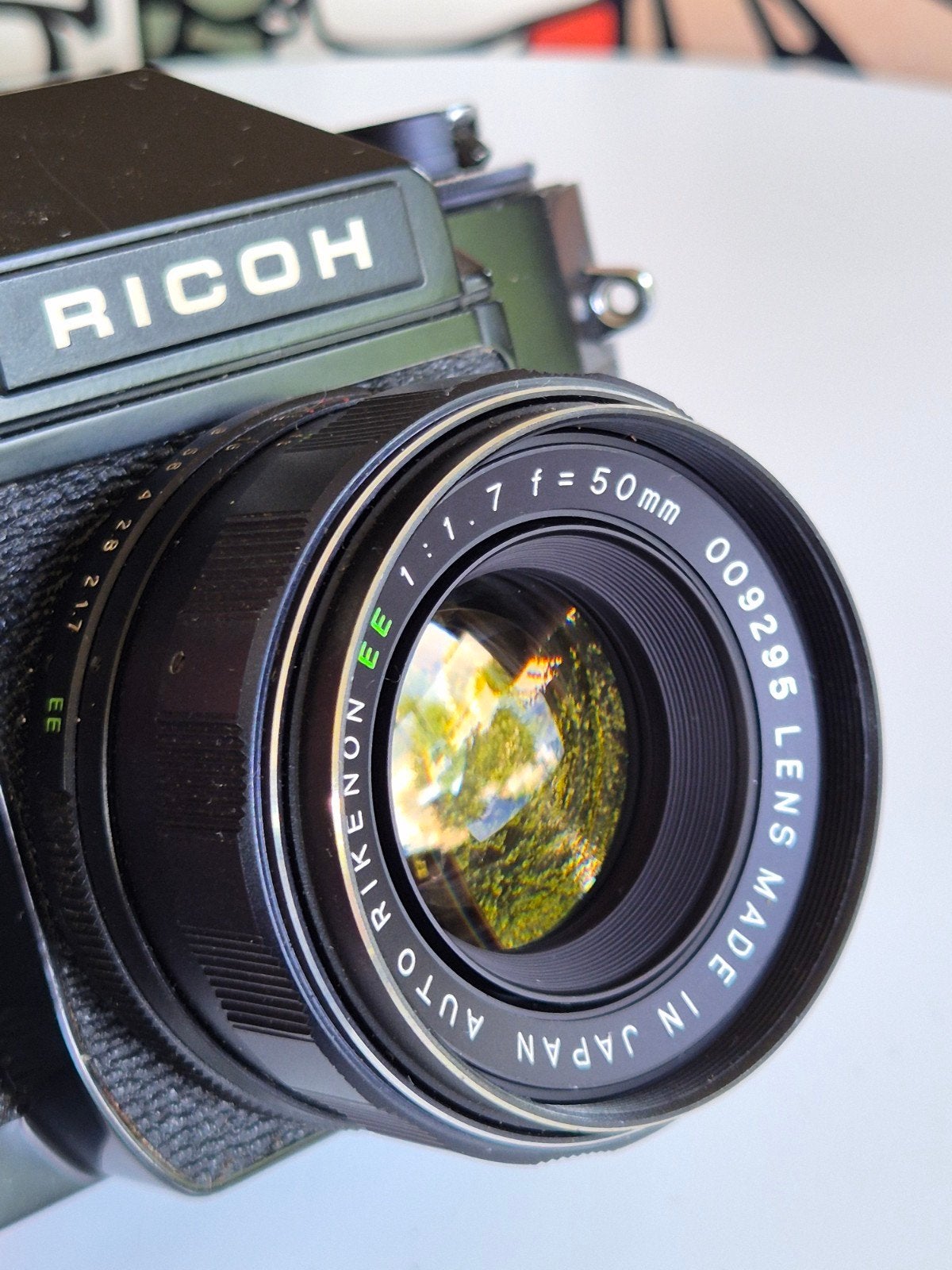Ricoh Auto TLS EE (Black) + Auto Rikenon EE 50mm f/1.7 | M42, Ricoh, Spiegelreflex, Onbekend, Ophalen of Verzenden