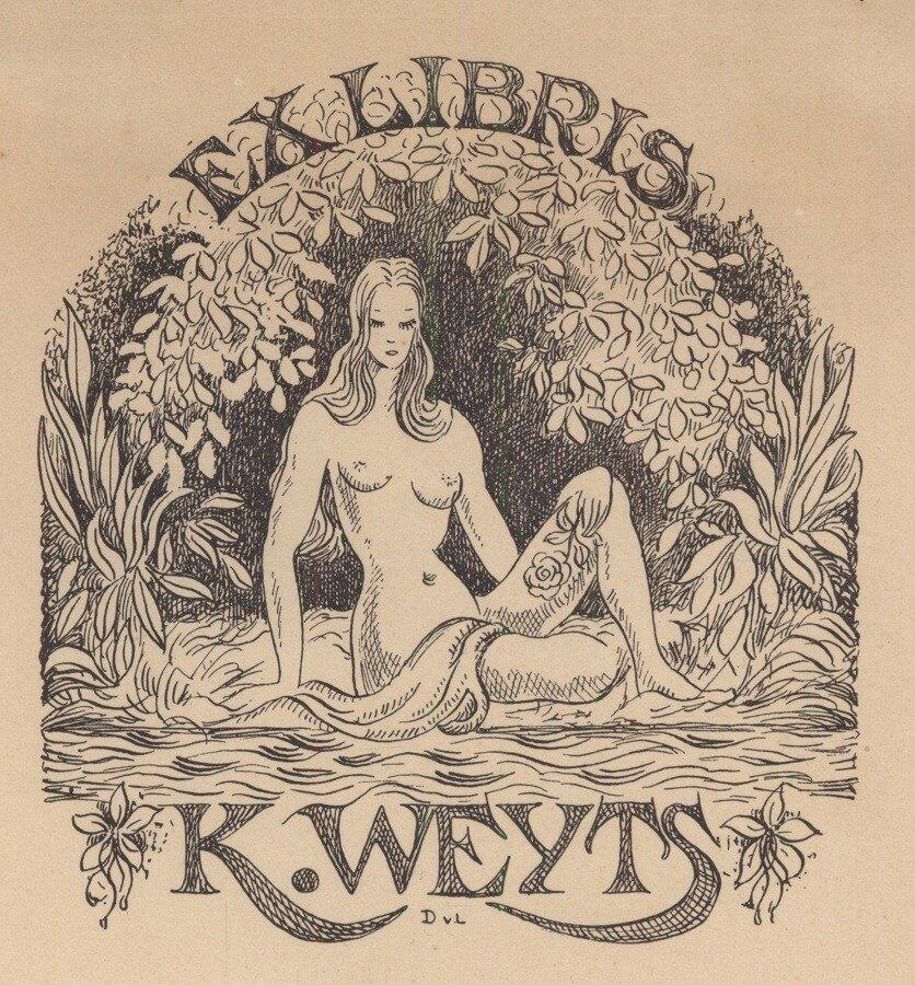 1354 Ex Libris Nederland : Dirk van Luijn, 1946, Antiek en Kunst, Verzenden