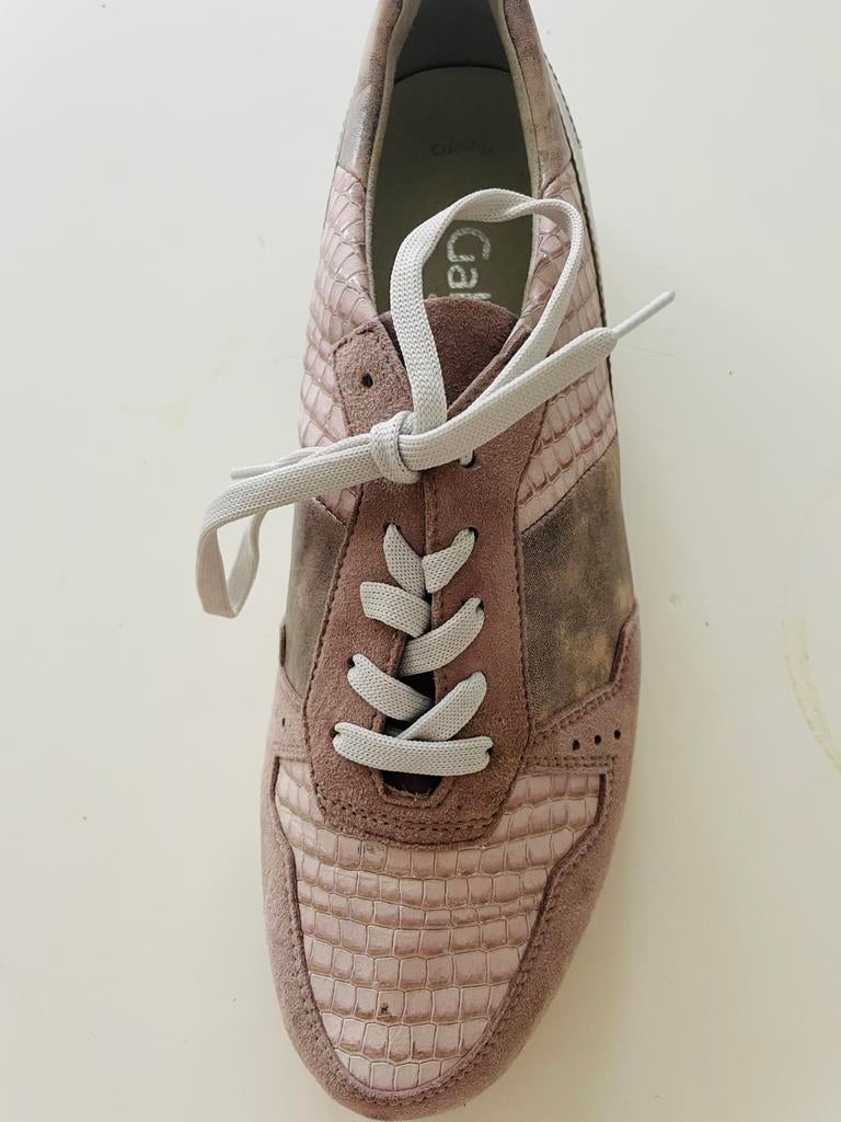 Te koop: leren sneakers, Gabor, roze, maat 39, Ophalen of Verzenden, Zo goed als nieuw, Roze, Sneakers of Gympen