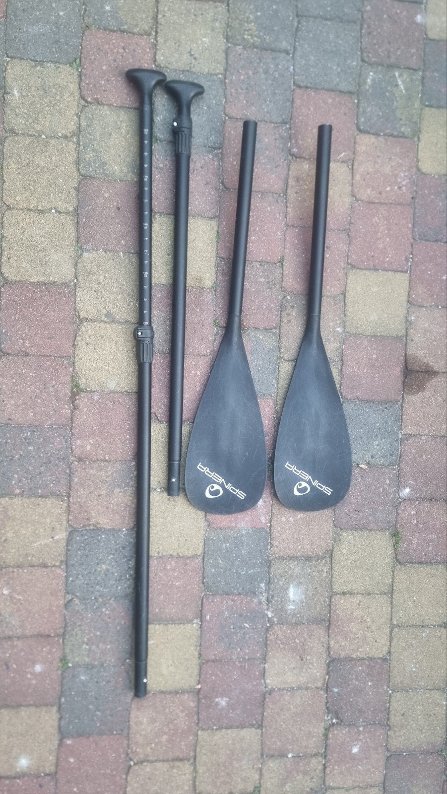 Spinera aluminium deelbare paddles voor kajak/sup/roeiboot, Ophalen of Verzenden, Gebruikt