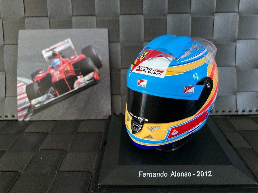 ✅ Fernando Alonso 2012 1:5 helm Ferrari F1 Spark Formule 1, Verzamelen, Ophalen of Verzenden, Nieuw, Formule 1