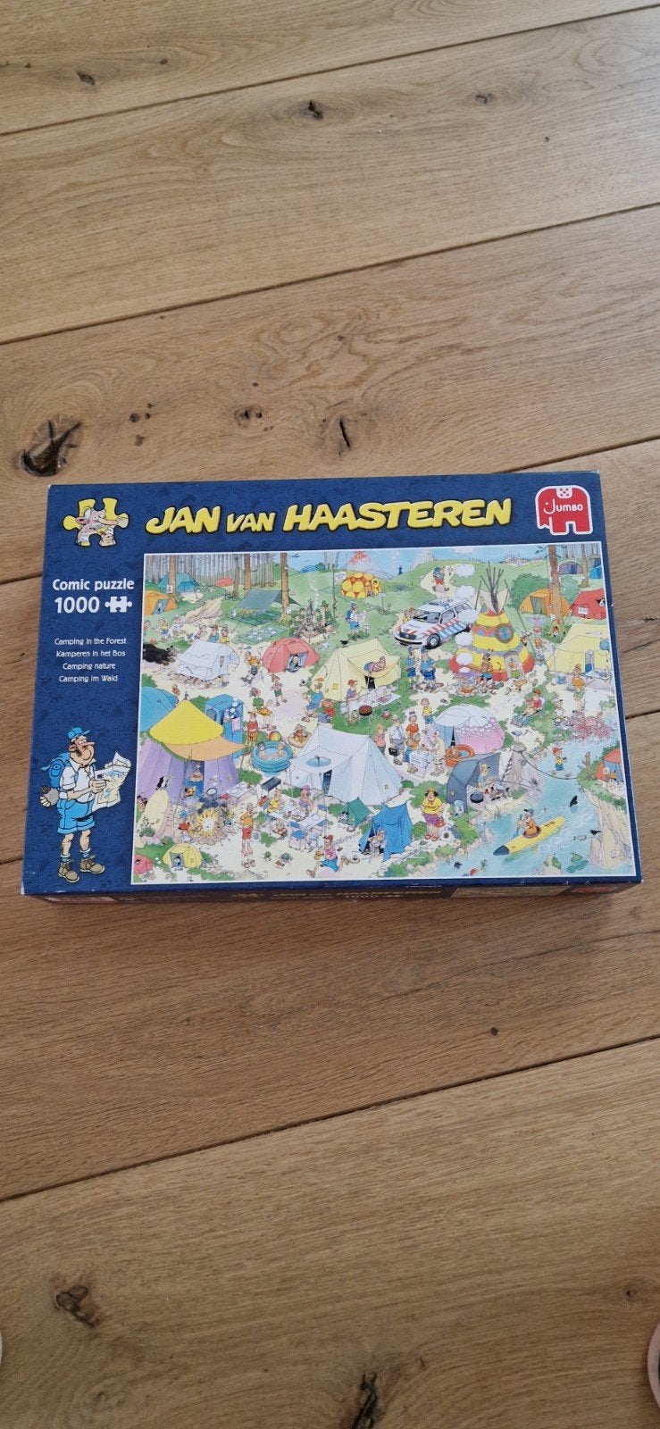 Jan van Haasteren puzzel 1000 stukjes - Kamperen in het bos, Hobby en Vrije tijd, Denksport en Puzzels, Ophalen, Zo goed als nieuw