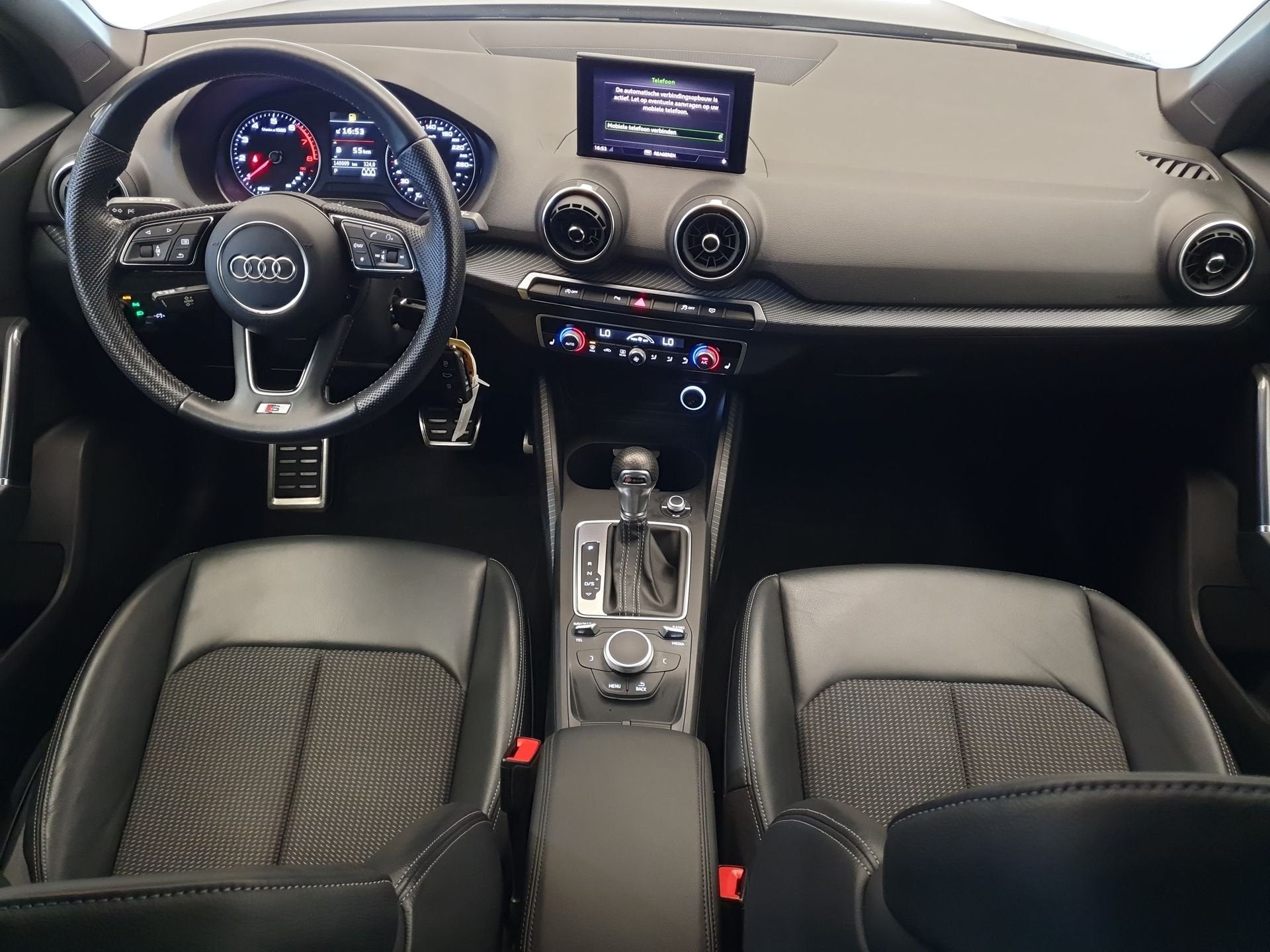 Audi Q2 35 TFSI CoD Sport S line Edition Cruise control, Sto, Auto's, 4 cilinders, Leder en Stof, Zwart, Bedrijf