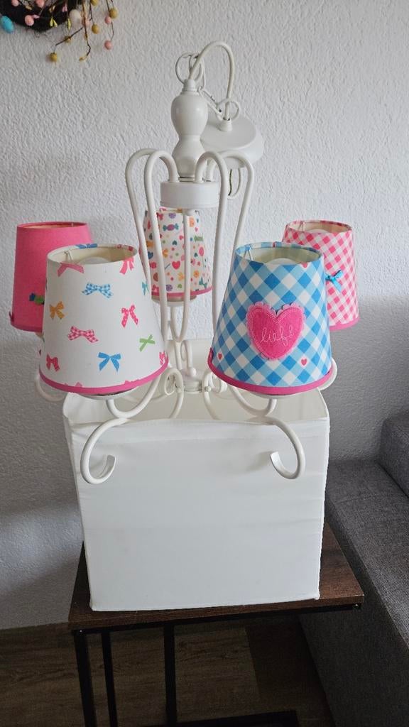 Merk Lief kroonluchter voor kinderkamer, Huis en Inrichting, Lampen | Kroonluchters, Ophalen, Zo goed als nieuw, Stof, Kroonluchter