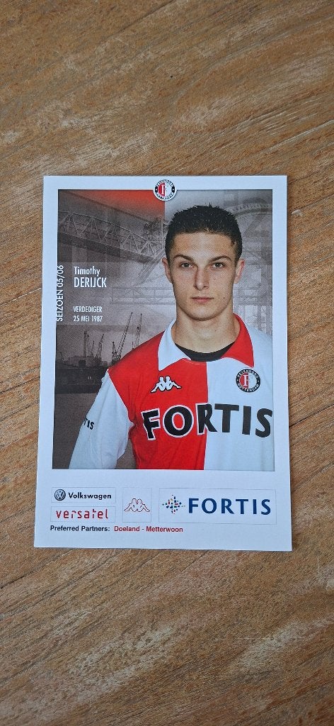 Spelerskaart; Timothy Derijck # Feyenoord / ADO Den Haag PSV, Ophalen of Verzenden, Nieuw, Feyenoord, Spelerskaart