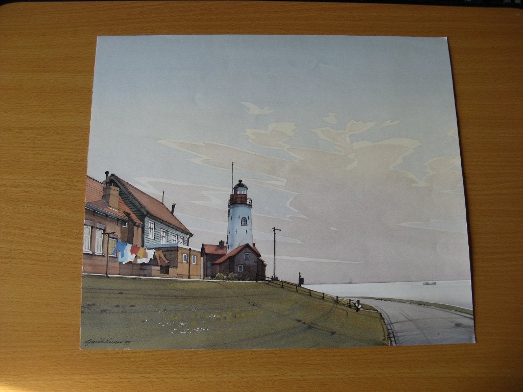 Urk. Vuurtoren op een Dijk,, Verzamelen, Ophalen of Verzenden, Voor 1940, Zo goed als nieuw, Overige onderwerpen