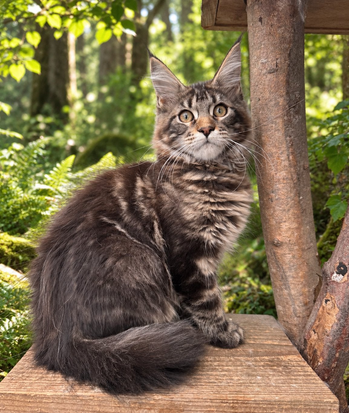 Maine Coon kitten, Dieren en Toebehoren, Poes, Gechipt, 0 tot 2 jaar