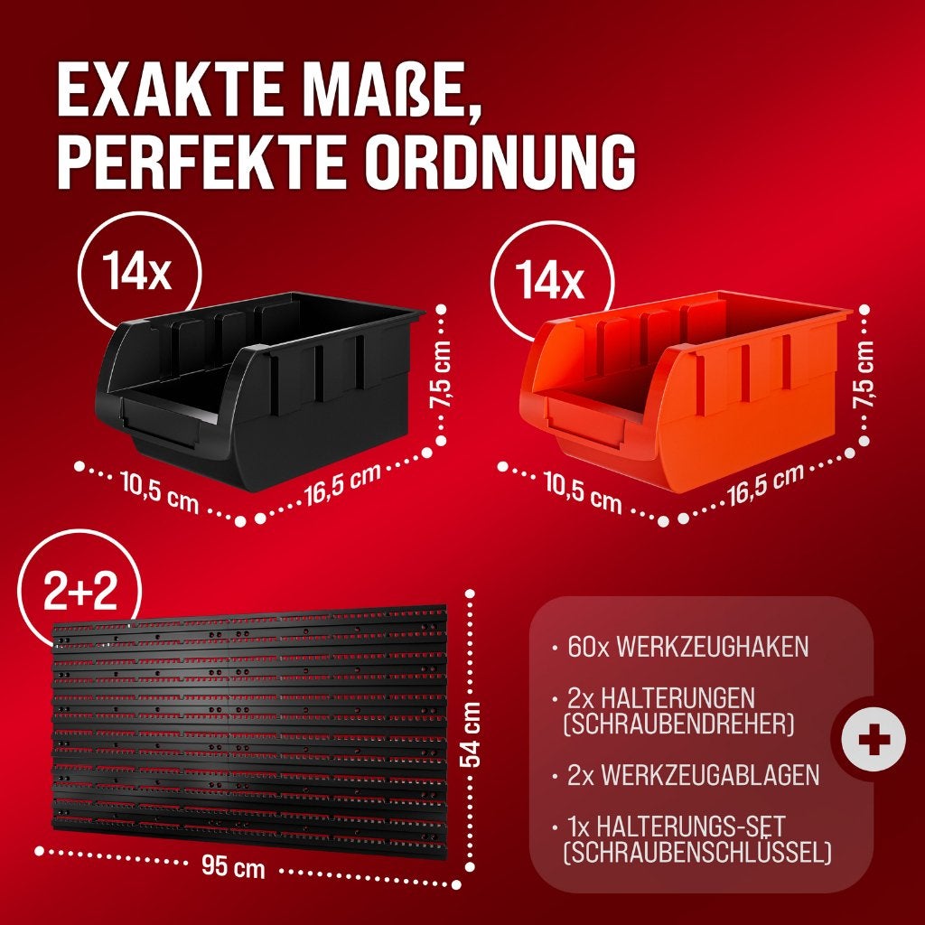 Gereedschapswand kunststof 190x54cm 97-delig GRATIS BEZORGD!, Overige merken, Verzenden, Overige typen, Nieuw