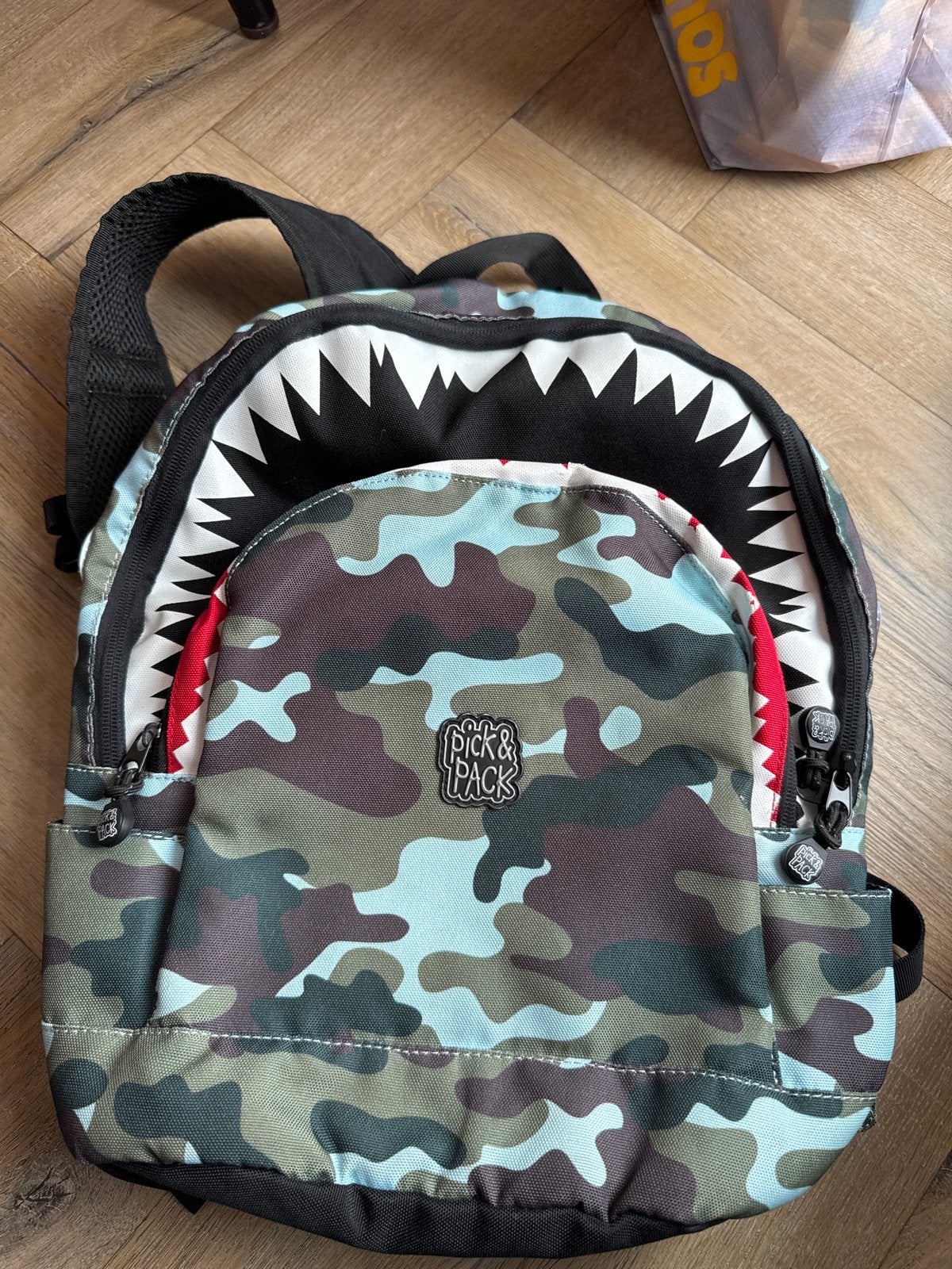 Pick & Pack rugzak camouflage haai, Overige merken, Gebruikt, 25 tot 40 cm, Ophalen of Verzenden