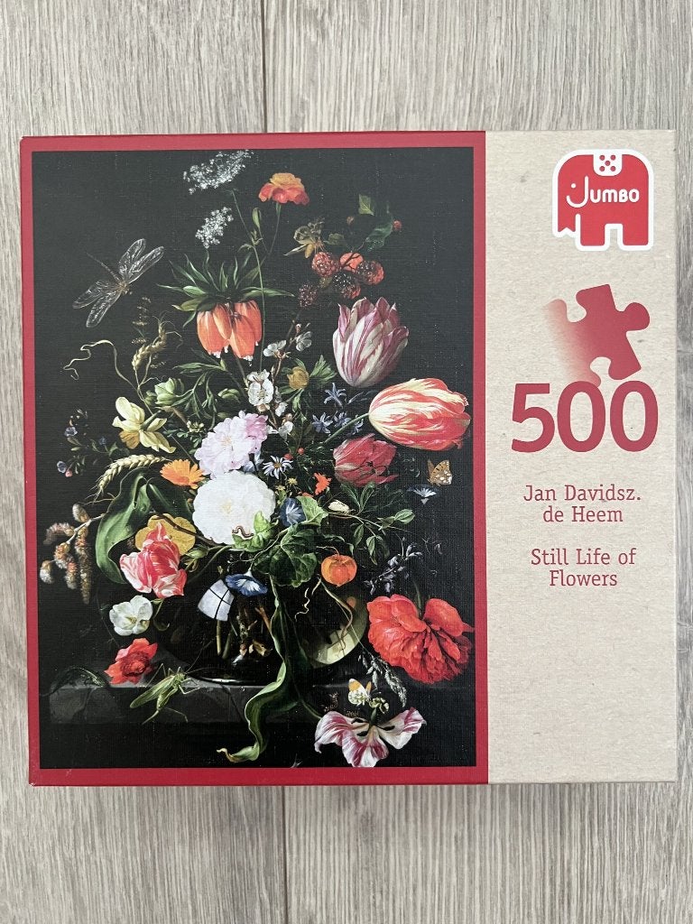 Legpuzzel Jan Davidsz de Heem - Still life flowers - 500 st, Ophalen of Verzenden, 500 t/m 1500 stukjes, Gebruikt, Legpuzzel