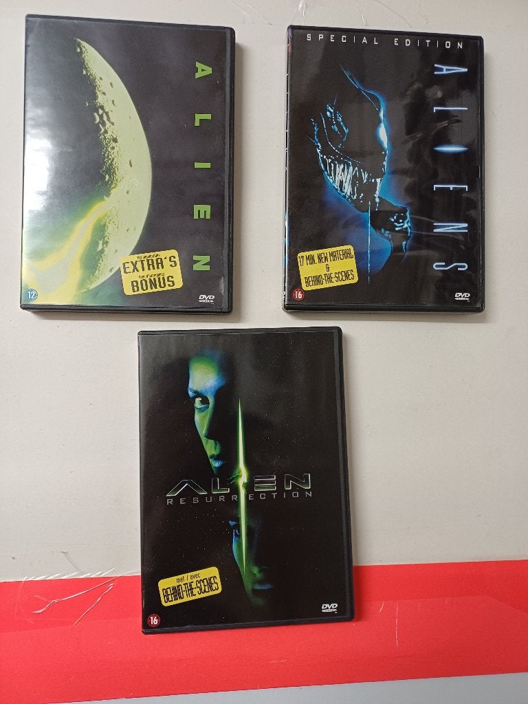 DVD Set - 3 Alien Films - Deel 1, 2 en 4, Alle leeftijden, Ophalen of Verzenden, Gebruikt