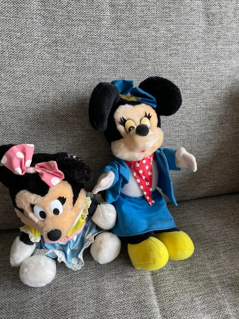 Twee Minnie Mouse knuffels - Disney, Gebruikt, Disney, Overige typen, Zwart