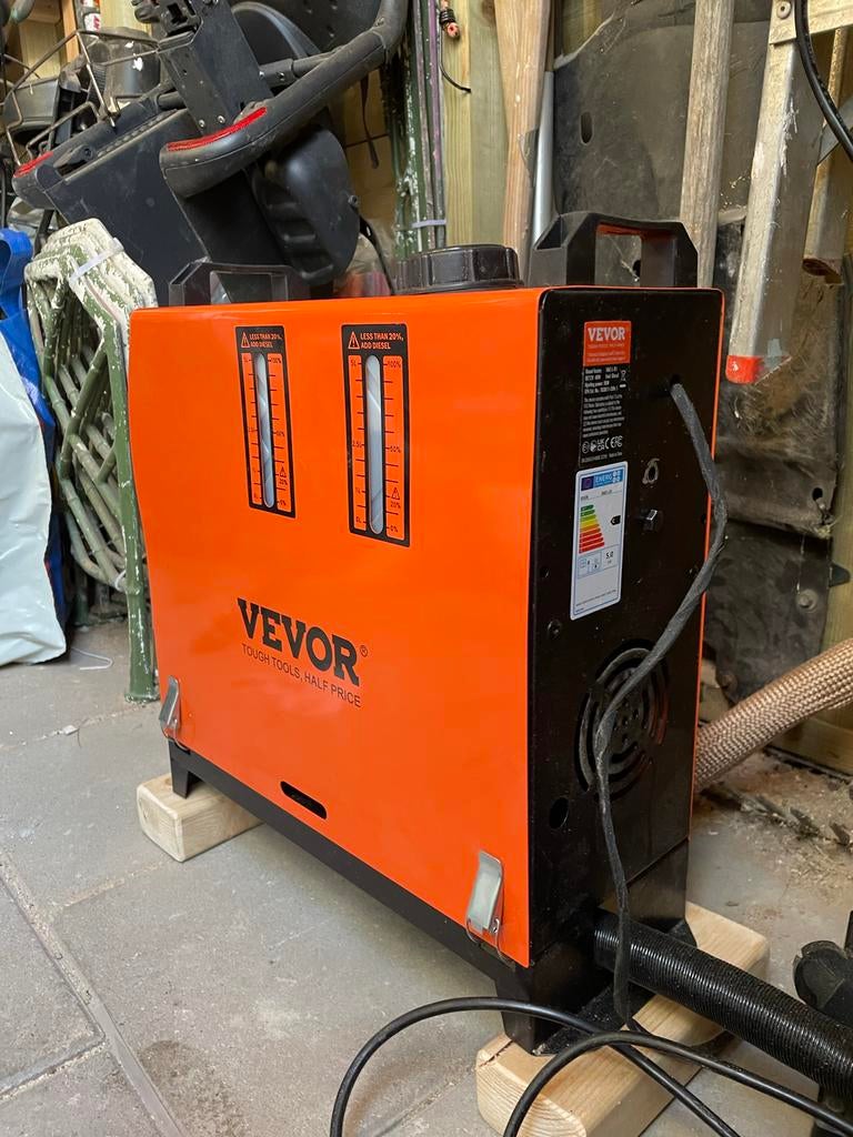 Diesel kachel standkachel kachel met doorvoer en 220v, Ophalen of Verzenden, Zo goed als nieuw, Kachel