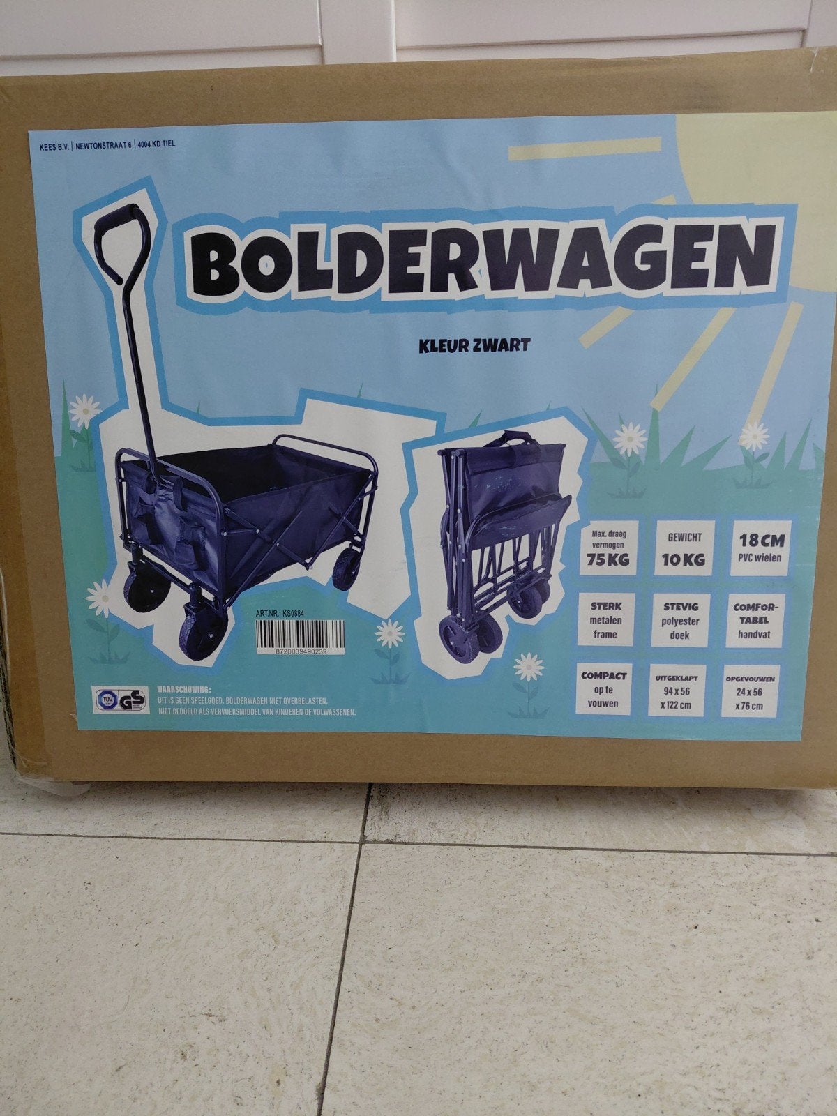 ruime bolderwagen  NIEUW, Caravans en Kamperen, Ophalen, Opvouwbaar, Nieuw