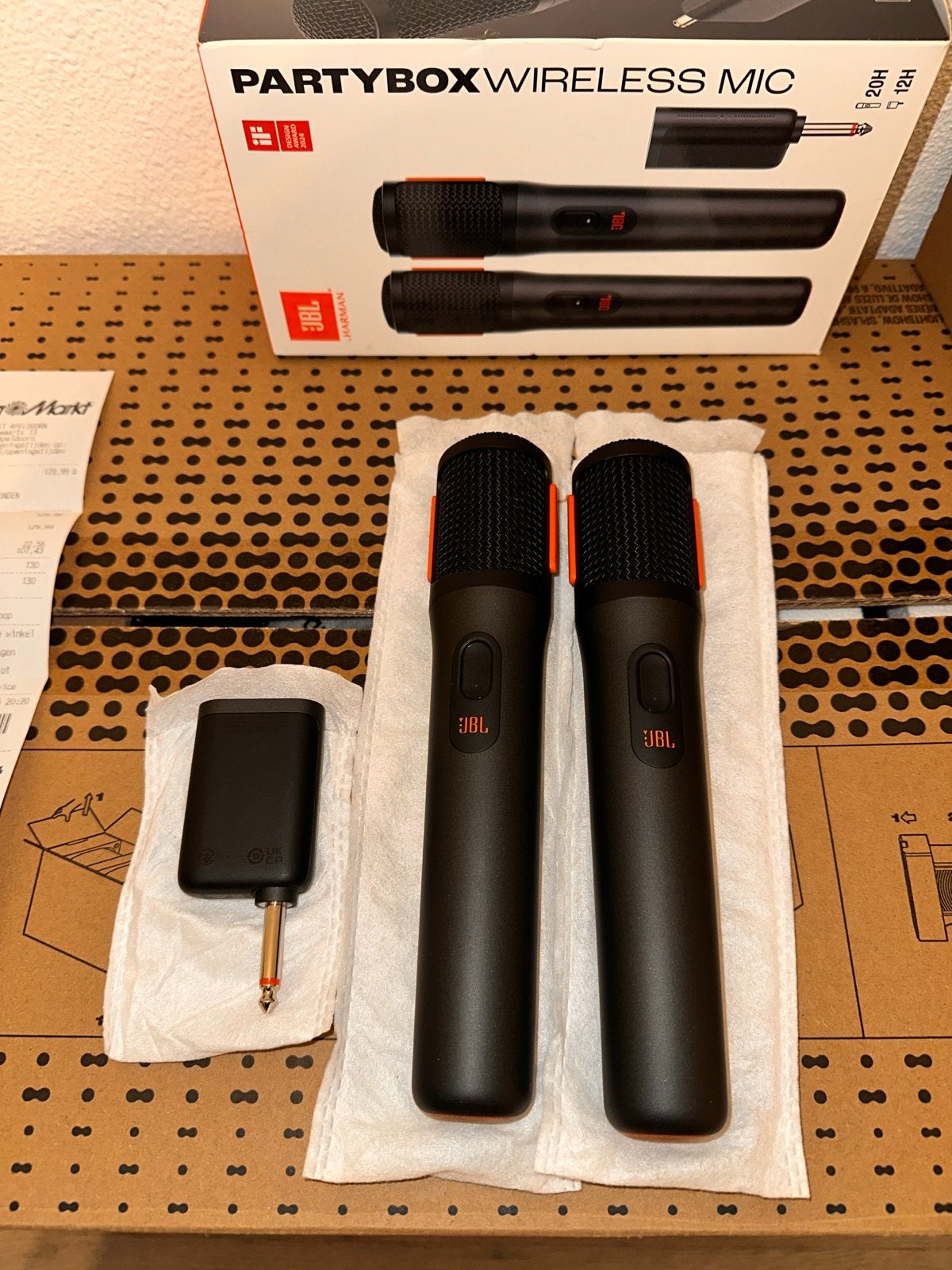 JBL Partybox Draadloze Microfoons (Set van 2), Muziek en Instrumenten, Ophalen, Zo goed als nieuw, Zangmicrofoon, Draadloos