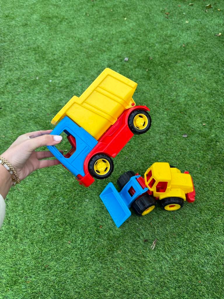 Speelgoed vrachtwagen en graafmachine set, Kinderen en Baby's, Speelgoed | Buiten | Voertuigen en Loopfietsen, Ophalen, Gebruikt
