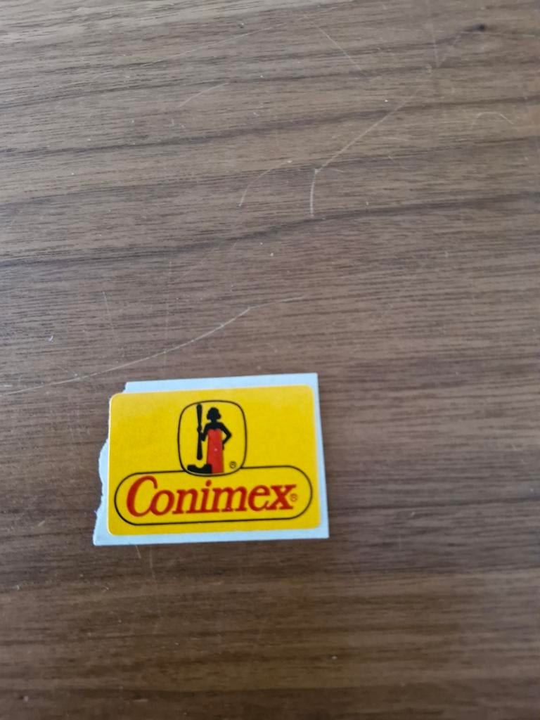 7274 Vintage Conimex sticker/label, Ophalen of Verzenden, Gebruikt, Overige typen