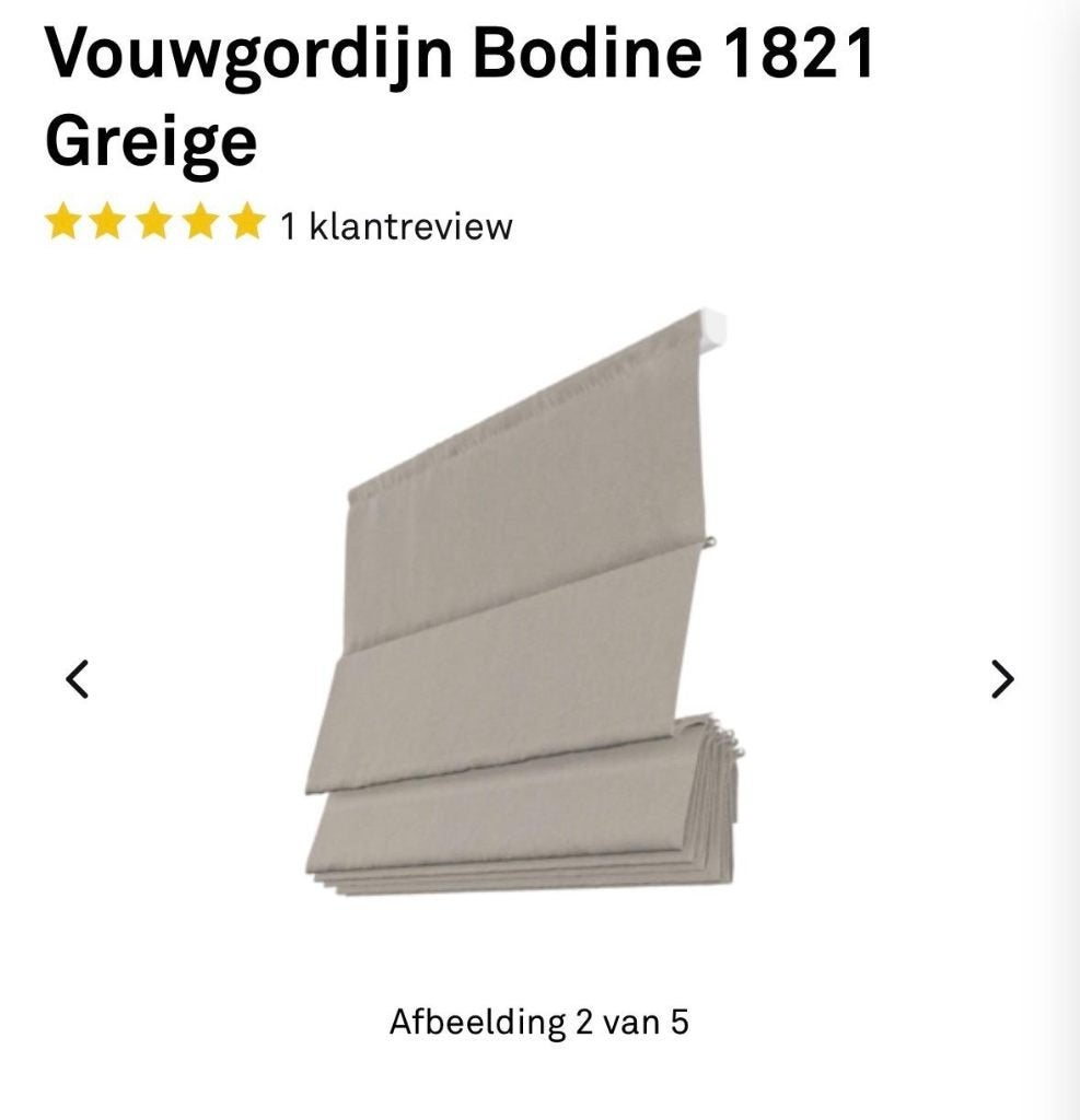 Vouwgordijn Greige (Nieuw), Huis en Inrichting, Ophalen of Verzenden, Nieuw