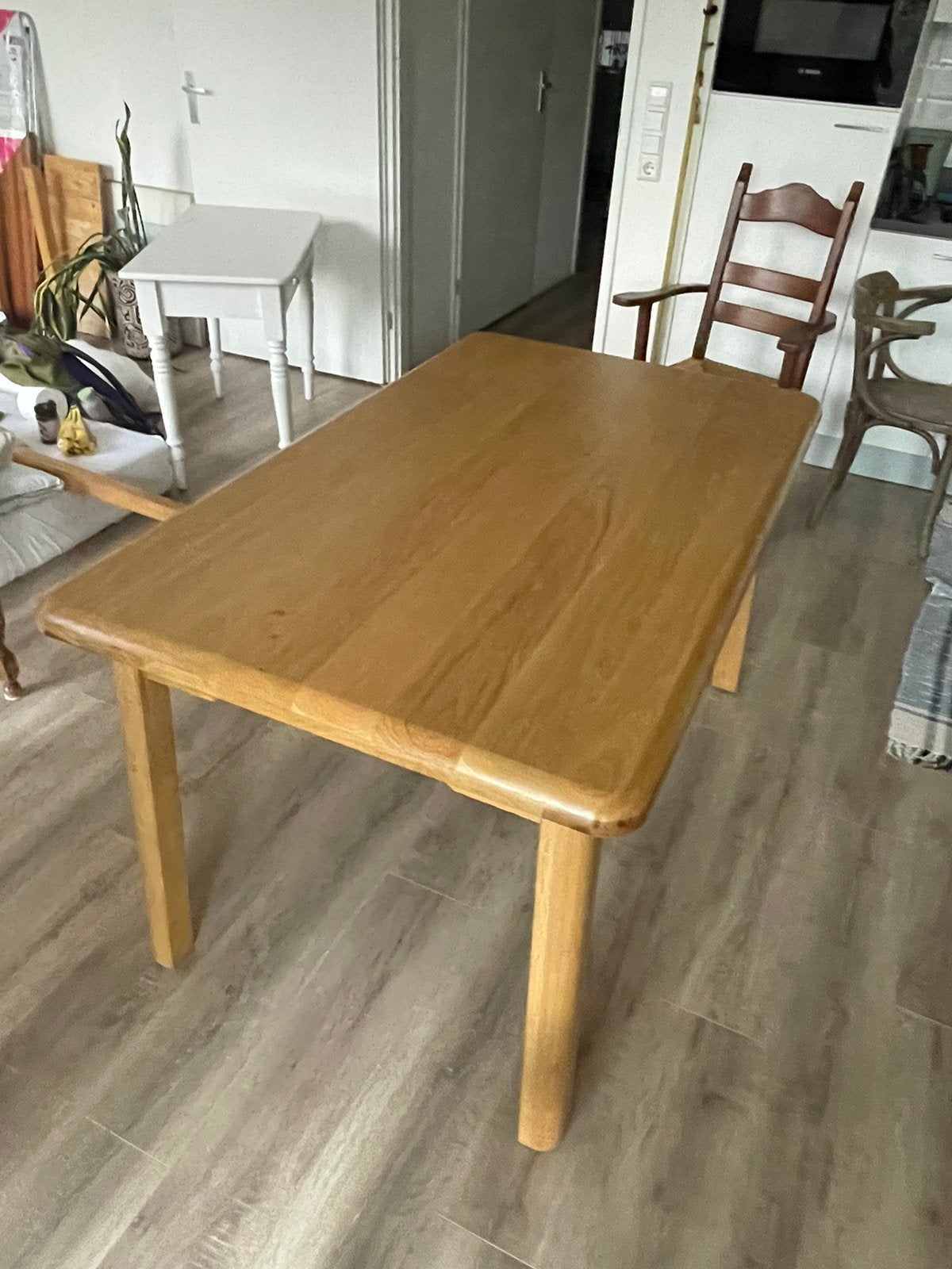 Massieve eettafel, Huis en Inrichting, Tafels | Eettafels, Ophalen, 50 tot 100 cm, Zo goed als nieuw, 150 tot 200 cm
