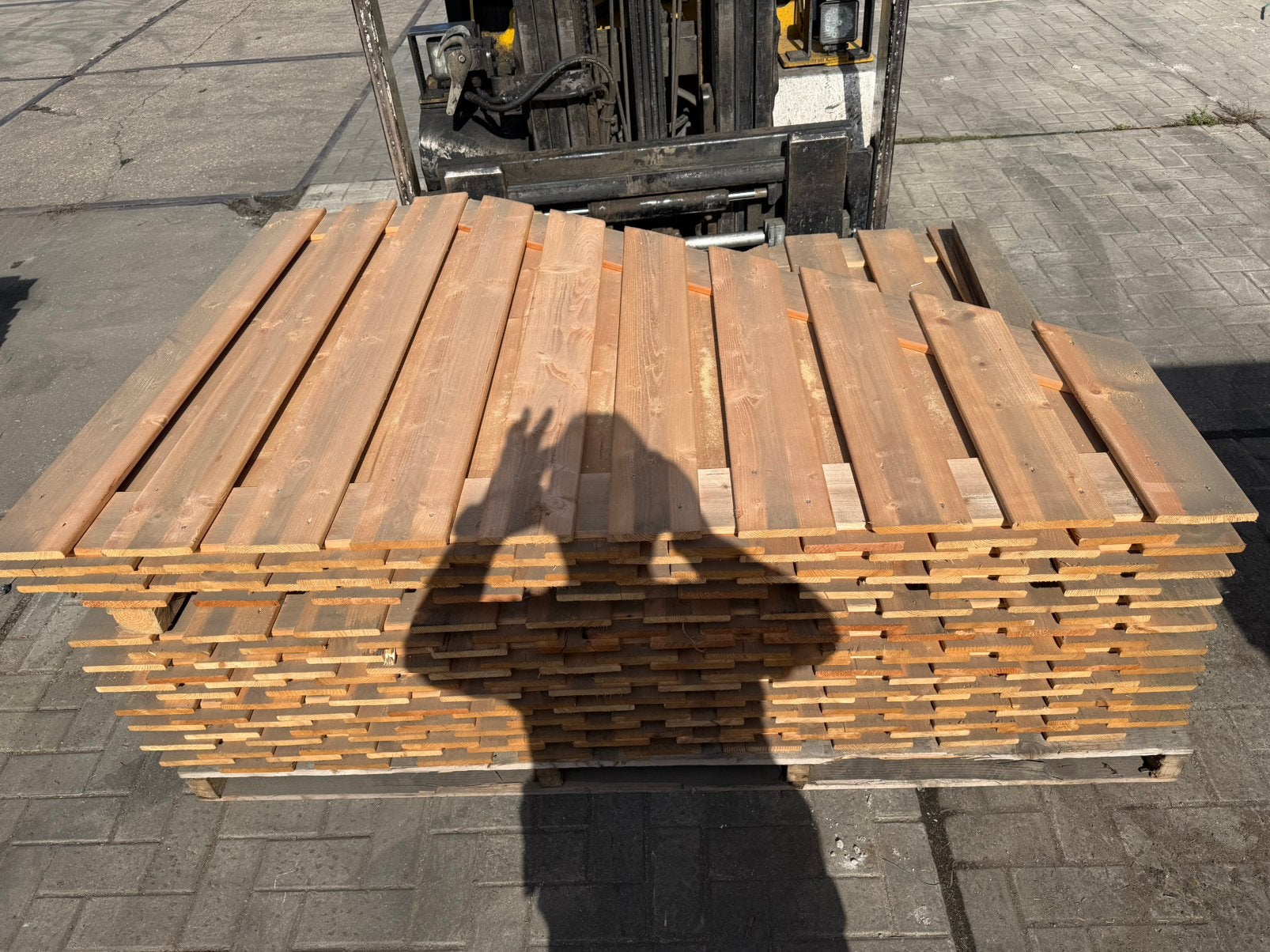 7 st douglas schuttingdeel schuin aflopend, Ophalen, 1 tot 2 meter, Minder dan 3 meter, Nieuw