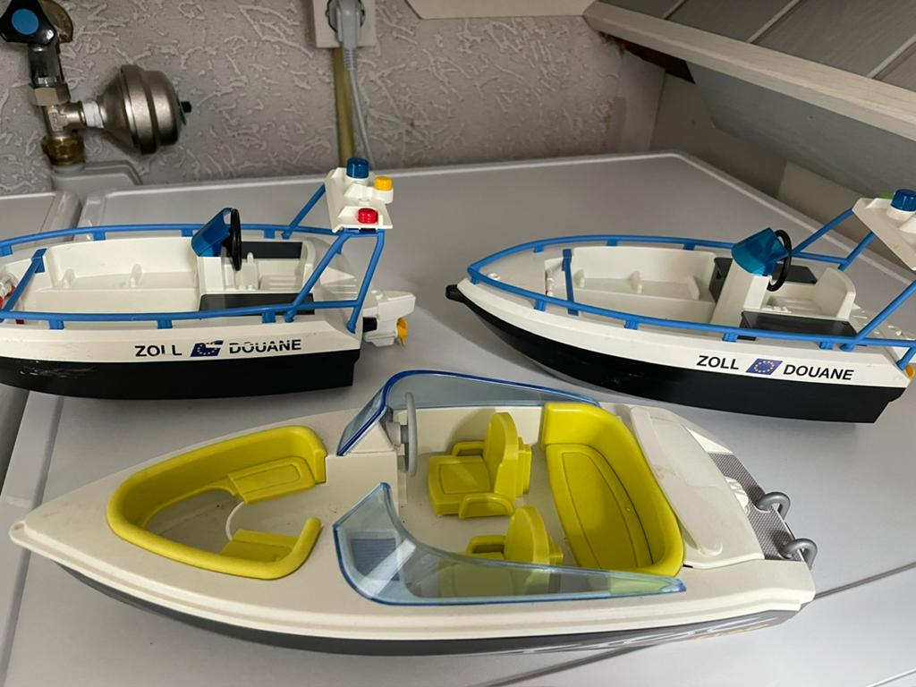 3  boten van playmobiel zie op foto’s, Ophalen of Verzenden, Gebruikt