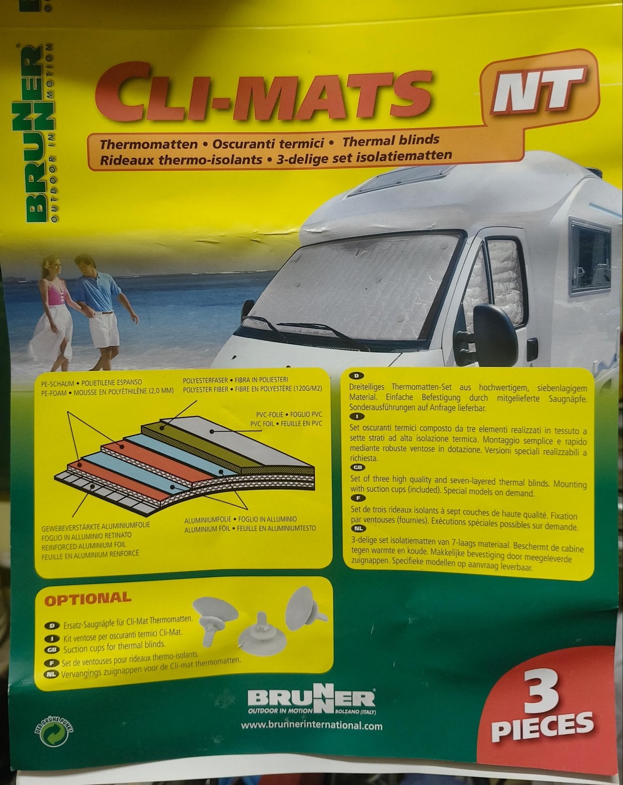 BRUNER Cli-Mats NT Thermische Isolatiematten 3-delig, Ophalen of Verzenden, Nieuw