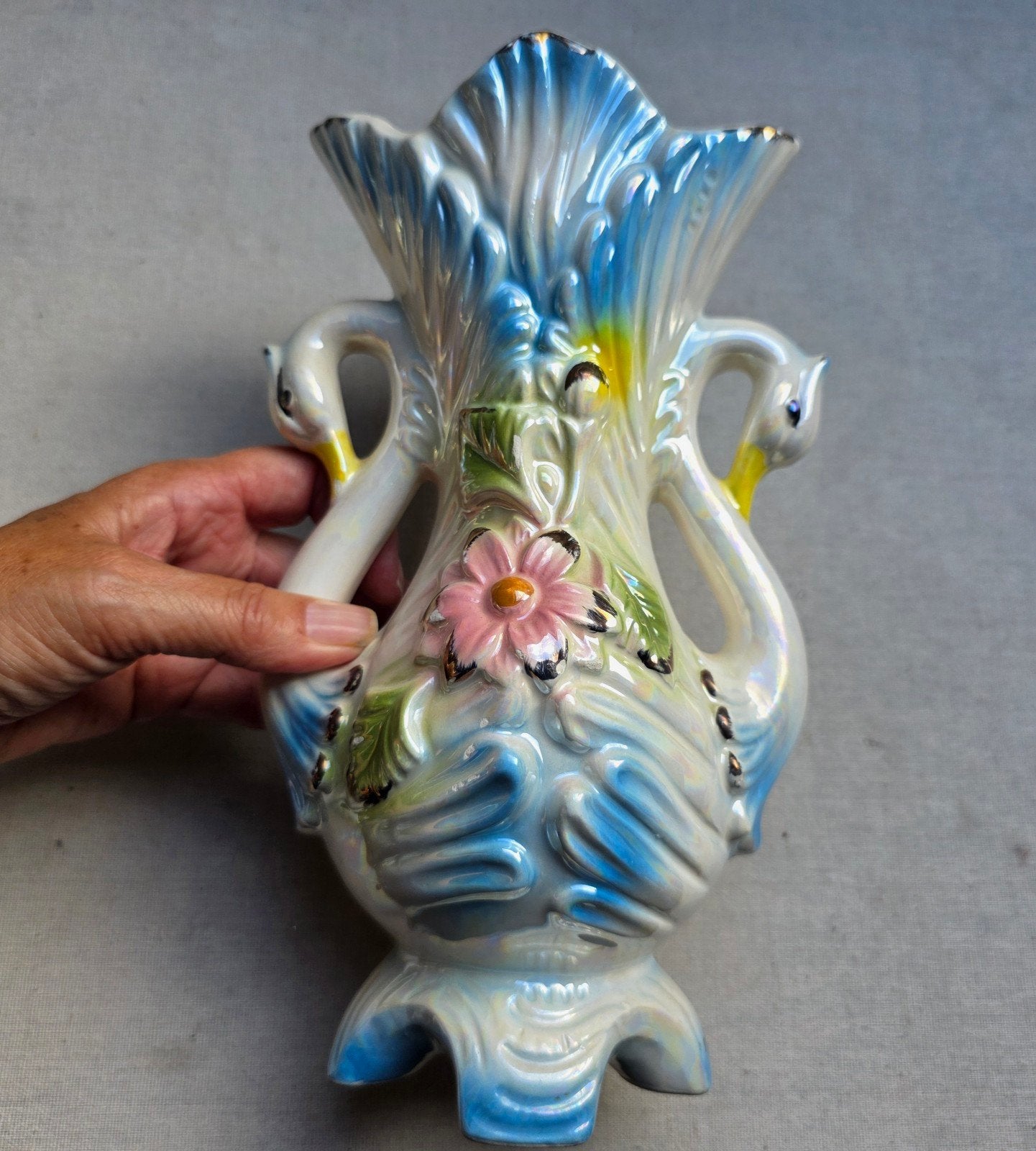 Zwanen vaas, Antiek en Kunst, Ophalen of Verzenden