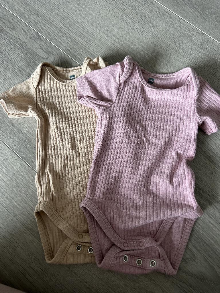 Hema 2 meegroeirompers maat 50/56, Kinderen en Baby's, Babykleding | Maat 50, Nacht- of Onderkleding, Meisje, Ophalen of Verzenden