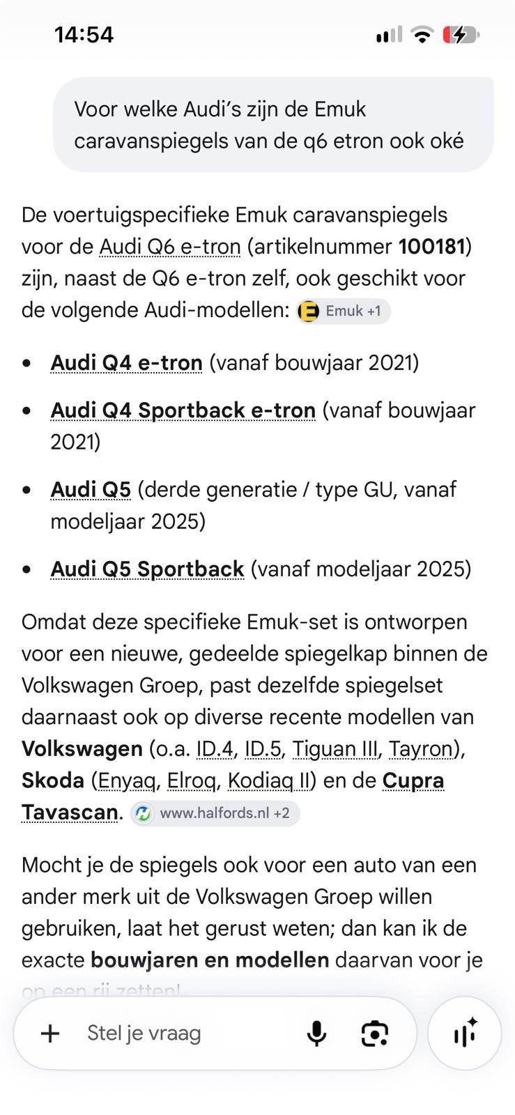 Caravan spiegels EMUK voor op auto, Ophalen, Zo goed als nieuw