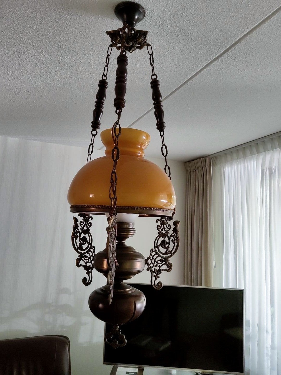 Prachtige hanglamp, Antiek en Kunst, Antiek | Lampen, Ophalen