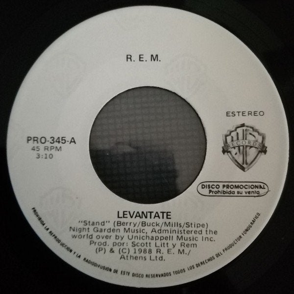 Vinyl R.E.M. Levantate 7'' single (Mexico Promo), Cd's en Dvd's, Vinyl | Rock, Promo, 7 inch, Ophalen of Verzenden, Zo goed als nieuw