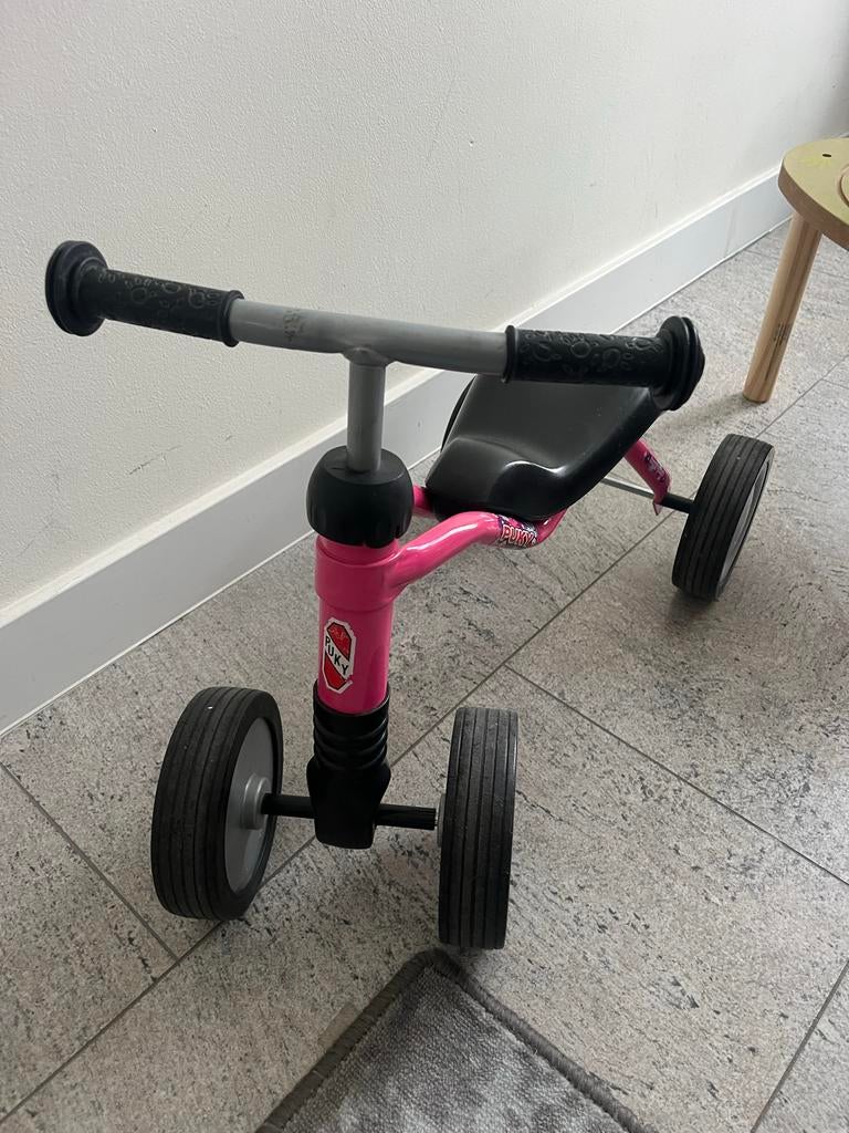 Roze Puky loopfiets met 4 wielen, Ophalen of Verzenden, Gebruikt, Loopfiets